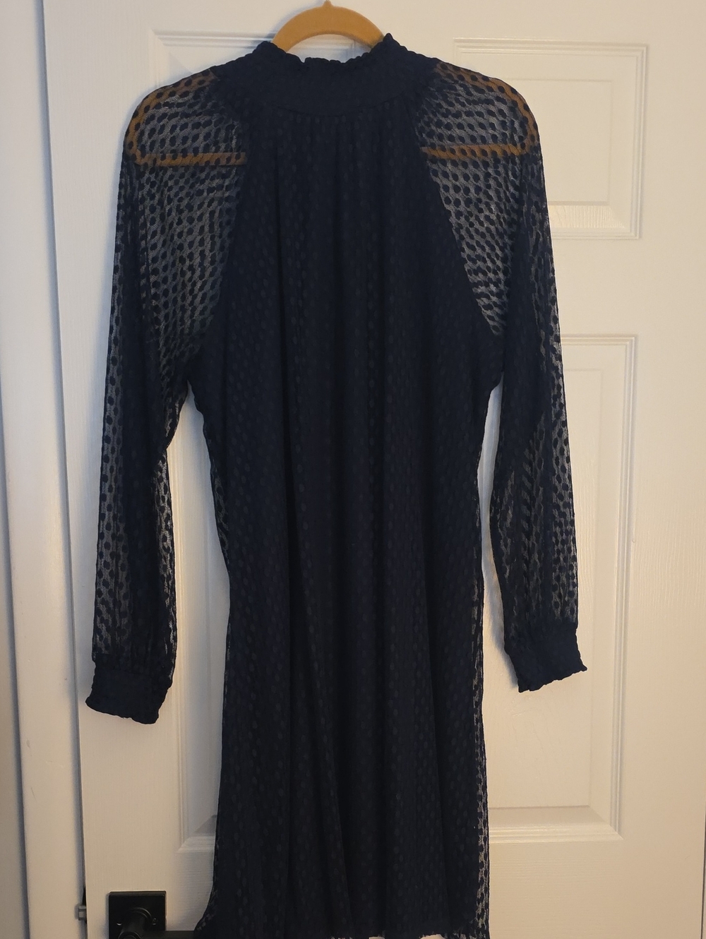 Nina Leonard Mock Neck Shift Maxi Dress Black XL Like New